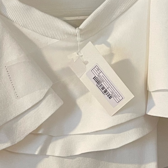 Express White off the shoulder ruffle maxi dress with split - Picture 10 of 10